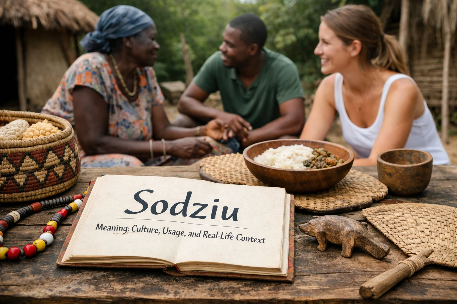 Cultural discussion with food and community
